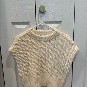 Cable Knit Cream Sweater